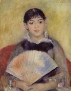 Pierre-Auguste Renoir Girl with a Fan oil on canvas